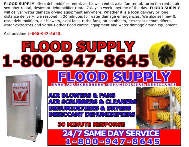 Dehumidifying Service Flood Drying Company Fresno Visalia CA Hanford Kerman Clovis Madera Merced CA