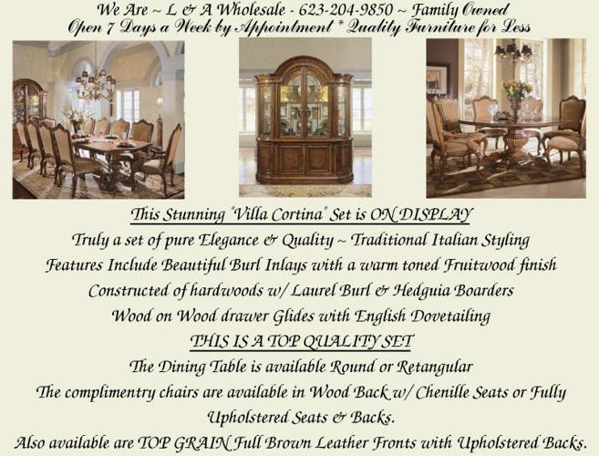 Deluxe Formal DINING ROOM Set ~ Xtra long Table ~ Buffet & China ~