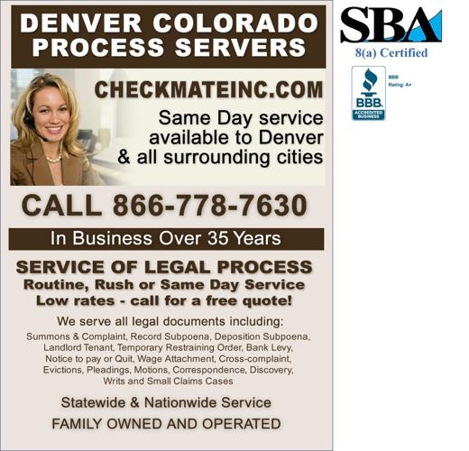 Denver Process Server - Located in Downtown Denver for over 35 years!