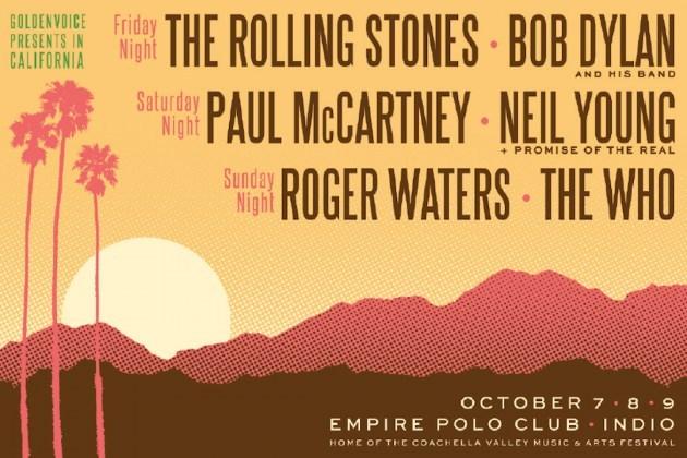 Desert Trip The Rolling Stones, Bob Dylan, Paul McCartney, Neil Young, Roger Waters & The Who 3 Day