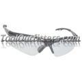 Diamondback Safety Glasses with Silver Frame and Clear Lens in a Polybag