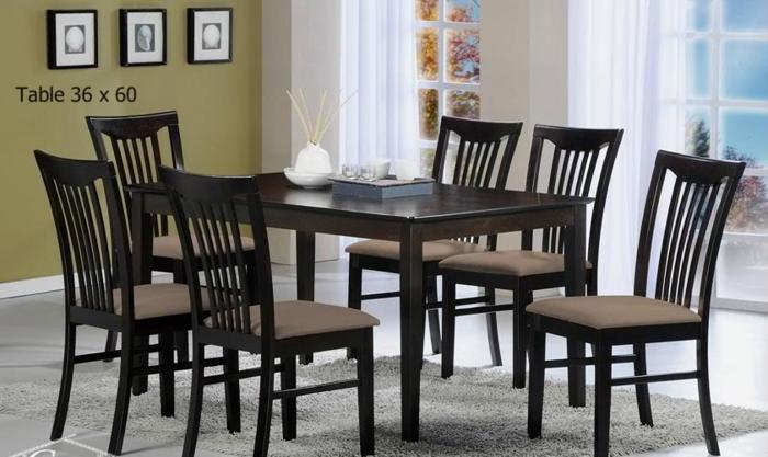 - Dining Table with 6 Chairs - 36 x 60 - $360.00 -