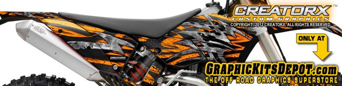 Dirt Bike Graphic Kits and CREATORX Custom motorcycle Graphics!!