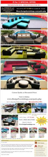 DISCOUNTED 50% Amazing Wicker Patio Sofa Sets