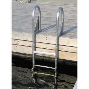 Dock Edge Welded Aluminum Fixed 4 Step Ladder (2014-F)