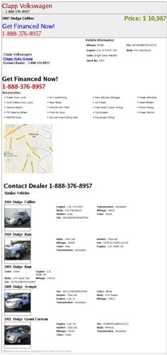 dodge caliber 1414 85085