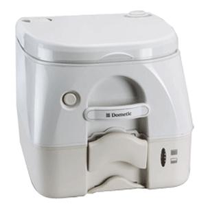 Dometic - 974 Portable Toilet 2.6 Gallon - Tan w/Brackets (301097402)