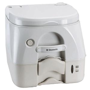 Dometic - 974MSD Portable Toilet 2.6 Gallon - Tan w/Brackets (30119.