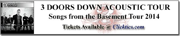 Doors Down Acoustic Tour Concert Tickets Detroit MI Feb 9 2014