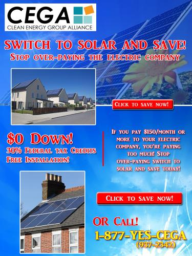 Down Solar! Switch To SOLAR PANELS Stop Over Paying on Electricity - CALL 877-937-2342