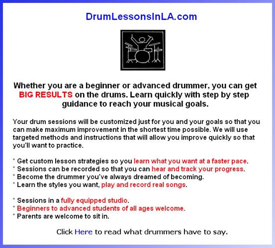 DRUM LESSONS. (Save Yourself Some Pain)