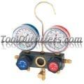 Dual Manifold Gauge Set with Manual Service Couplers