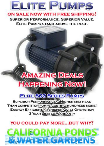 Elite 800 Series Pumps, Pond Supplies, Lowest Price