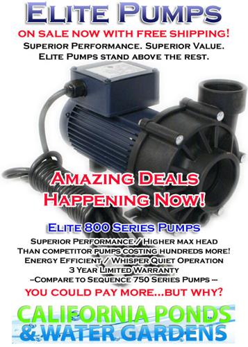 Elite Pumps, Pond Supplies, Lowest Price