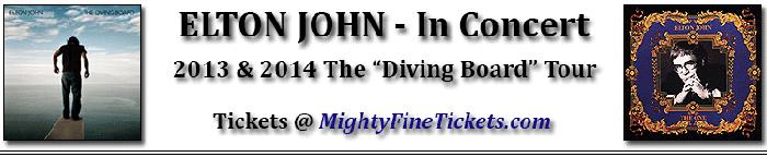 Elton John Diving Board Tour Concert Dallas TX Tickets 2014 AA Center