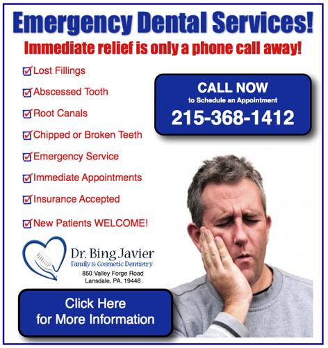 Emergency Root Canal, Chipped Tooth Repair, Filling Replacement 215-368-1412