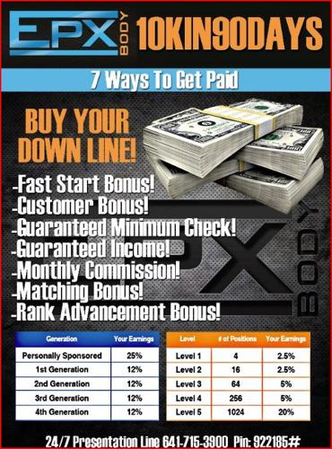 ? EPX Body is a Hot New Business ==> Buy Your Downline - No Recruiting!