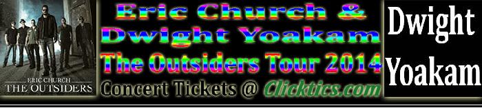 Eric Church Concert Tickets Outsiders Tour in Charleston, WV 9/26/14