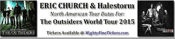 Eric Church Outsiders Tour Concert San Jose Tickets 2015 SAP Center