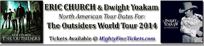 Eric Church Tour Concert Charleston, WV Tickets 2014 at Civic Center