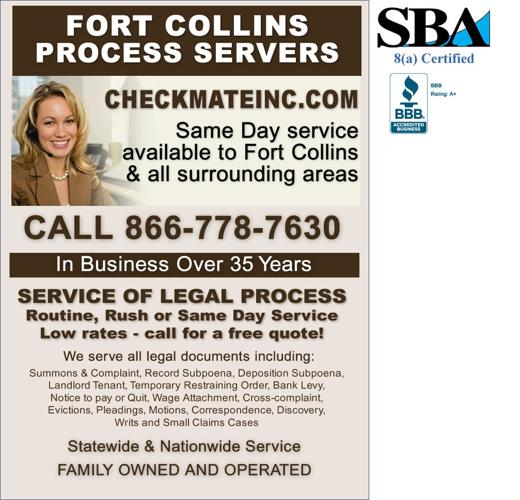 Eviction Process Server: Same Day Service of Process Available in Fort Collins!