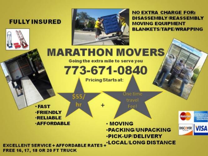 Excellent Service , Affordable rates, Free 16,17,18, or 20 ft box truck!!