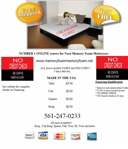 excessive opportunity Brand new Memory Foam Memory Foam Mattress OUt the door PRice