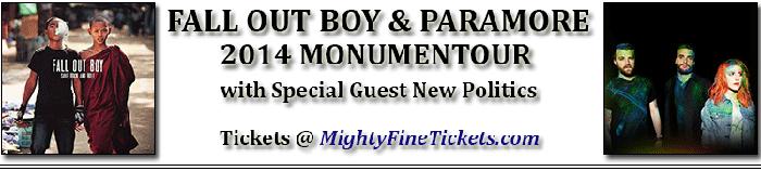Fall Out Boy & Paramore Concert Dallas, TX Tickets 2014 Gexa Energy Pavilion