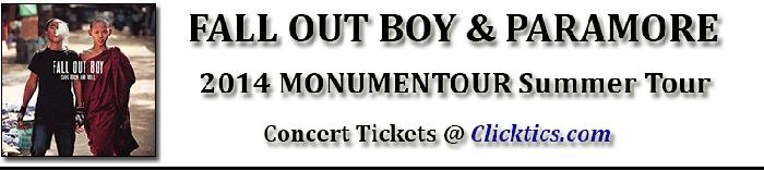 Fall Out Boy & Paramore Concert Tickets Columbia, MD July 18, 2014