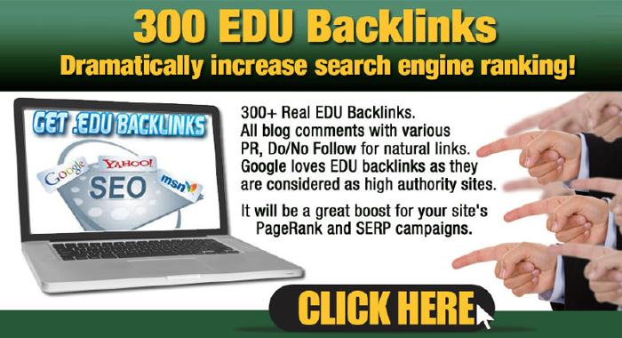 Fast and powerful edu backlinks, go no further!