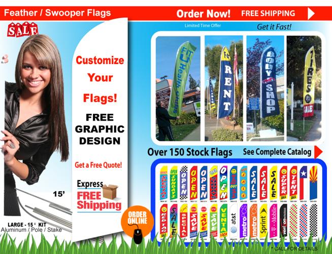 --- --- --- Feather Flags / Swooper Flags / Teardrop Flags - Frederick Maryland