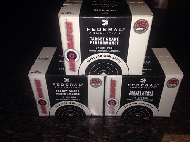 Federal 325 count 22 ammo
