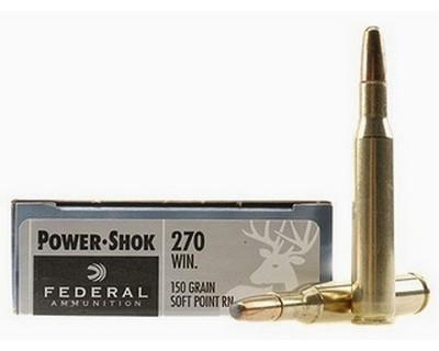 Federal Cartridge 270B 270 Win 150gr SP-RN Power-Shok/20