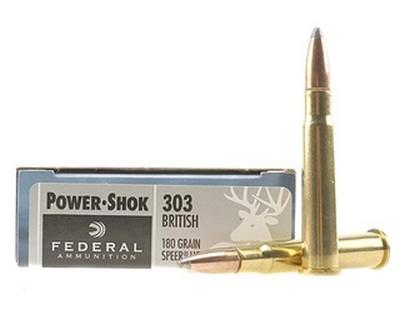 Federal Cartridge 303AS 303 Brit 180gr SP Power-Shock /20