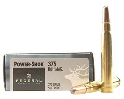 Federal Cartridge 375A 375 H&H Mag 270gr SP Pwr-Shok /20
