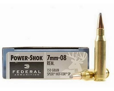 Federal Cartridge 708CS 7mm-08 Rem 150gr SP Power-Shok/20