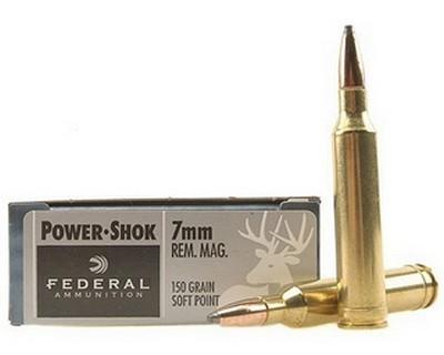 Federal Cartridge 7RA 7mm Rem Mag 150gr SP Pwr-Shok /20