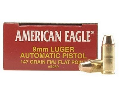 Federal Cartridge AE9FP 9mm Luger 147 Grain FMJFP/50