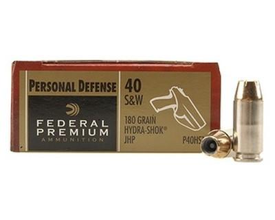 Federal Cartridge P40HS1 HyrdaShok 40 S&W 180Gr. JHP/20