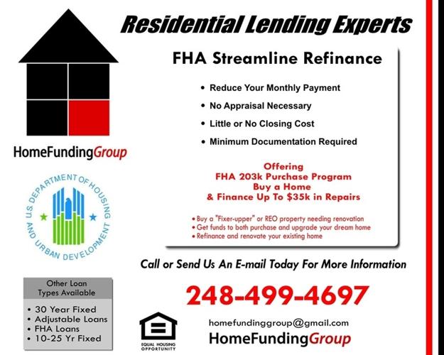 FHA streamline refinance - No appraisal necessary