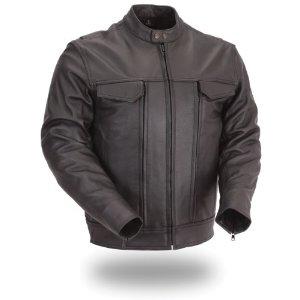 First Manufacturing Black Small Men's Utility Scooter Jacket Cheap