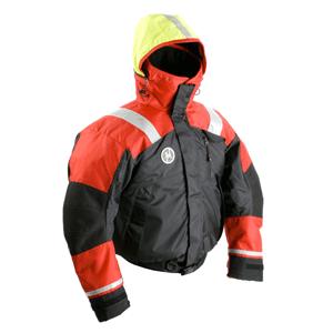 First Watch AB-1100 Flotation Bomber Jacket - Red/Black - Large (AB.