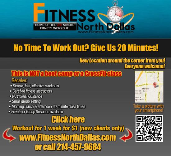 Fitness Trainer in North dallas with Chris Ownbey 30 minute Fitness!!