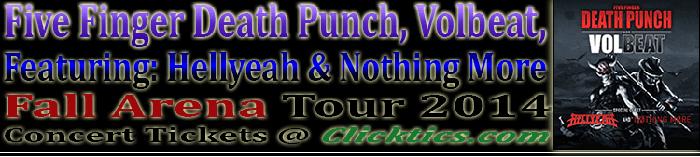 Five Finger Death Punch Concert Tickets in Plymouth, MI Oct. 8 2014