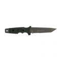 Fixed Blade 40% Serrated Tanto 9Cr17 High Carbon Steel Clam Pack