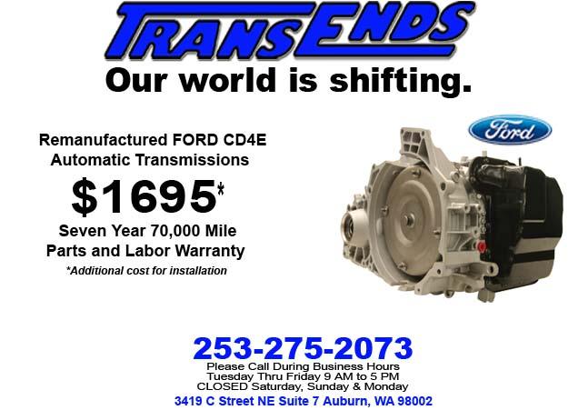 FORD Escape Probe Rebuilt Automatic Transmissions 7 Year Warranty