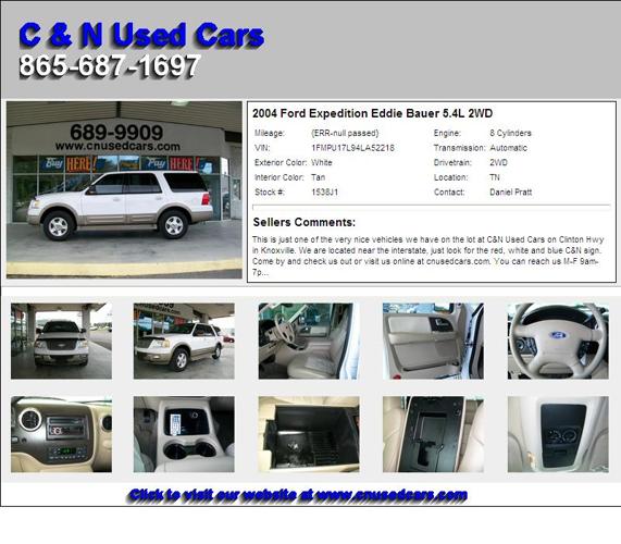 Ford Expedition Eddie Bauer 5.4L 2WD - No Need to continue Shopping