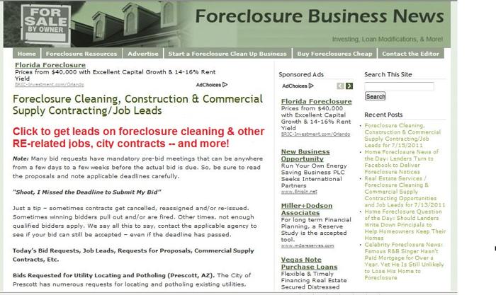 Foreclosure Jobs: Seeking Workers to Work on Bank-Owned Properties