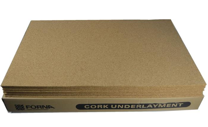 Forna Cork, 3mm Cork Underlayment $0.32/sqft. Keep basement floors Warmer