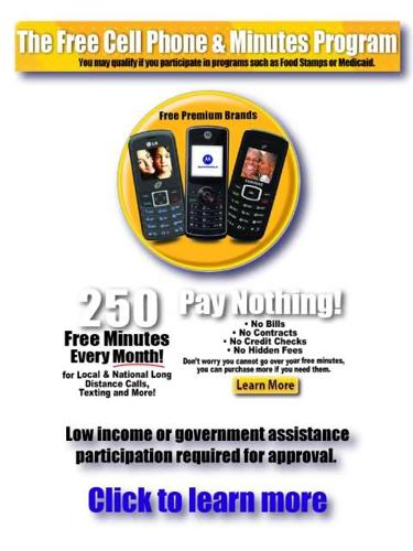Free cell phones+ service no scam